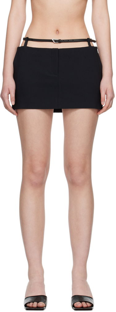 Krila The Attico Attico Belted Miniskirt Črna | 248WCS226 E100, 0