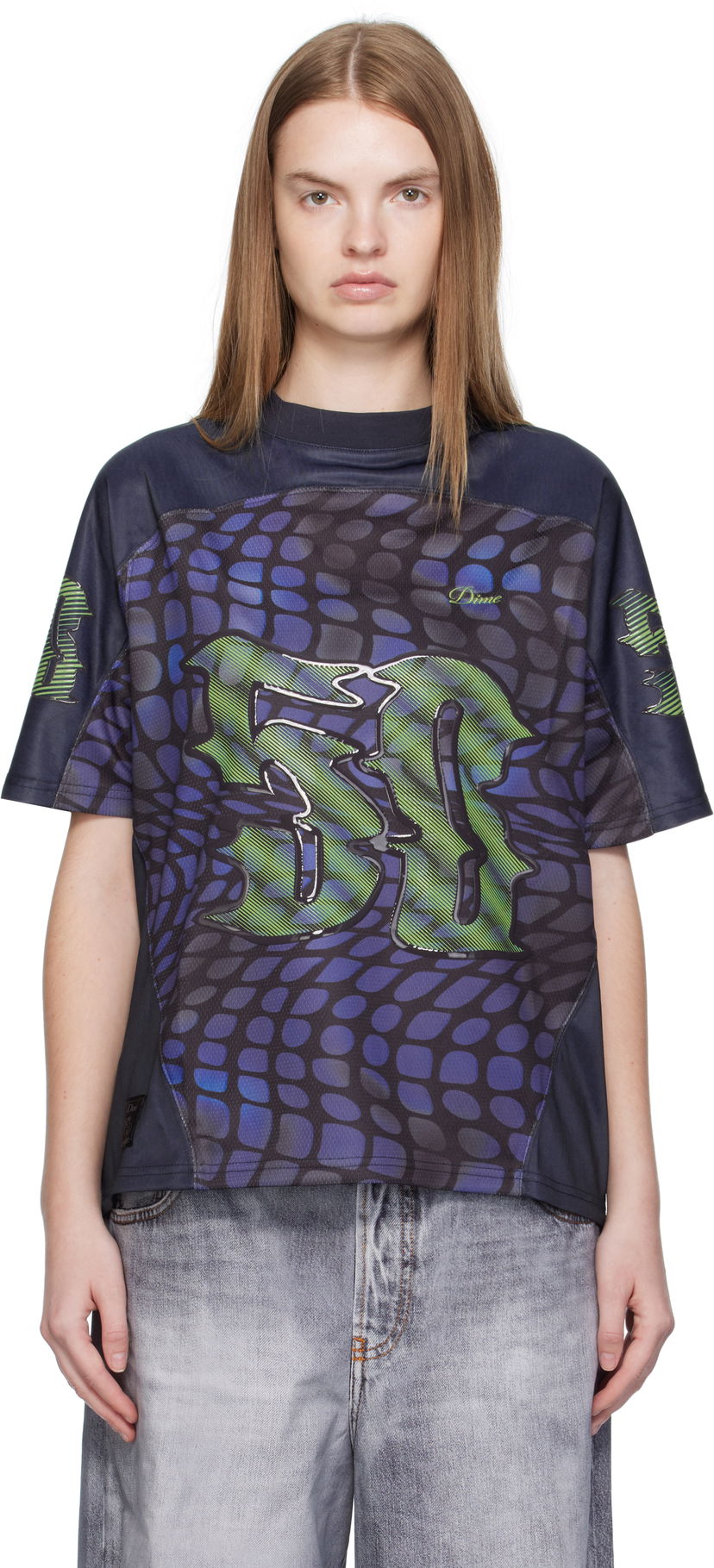Dres Dime Dime N50 Jersey T-Shirt Mornarica | DIMEFA256NVY