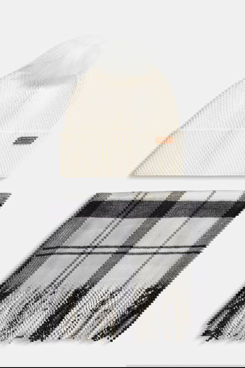 Šala Barbour Barbour Beanie Hat and Scarf Set Siva | LGS0054, 0