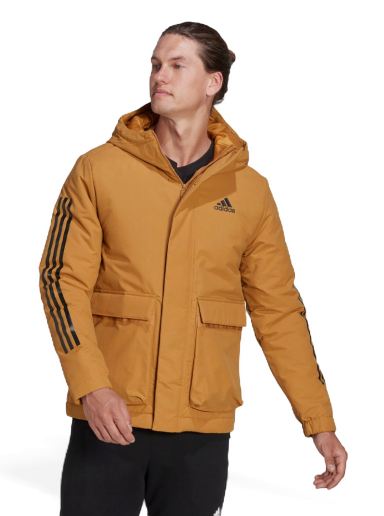 Jakna adidas Originals Utilitas 3-Stripes Hooded Jacket Rjava | HG8723