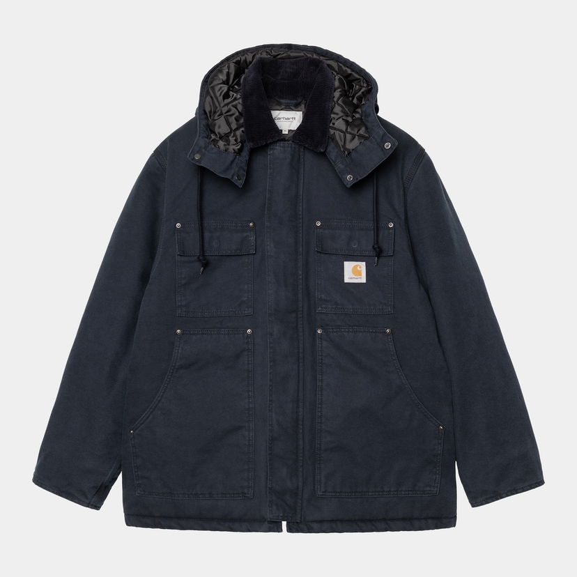 Plašči Carhartt WIP Carhartt WIP Ambel Stone Washed Hooded Coat Mornarica | I035616_18