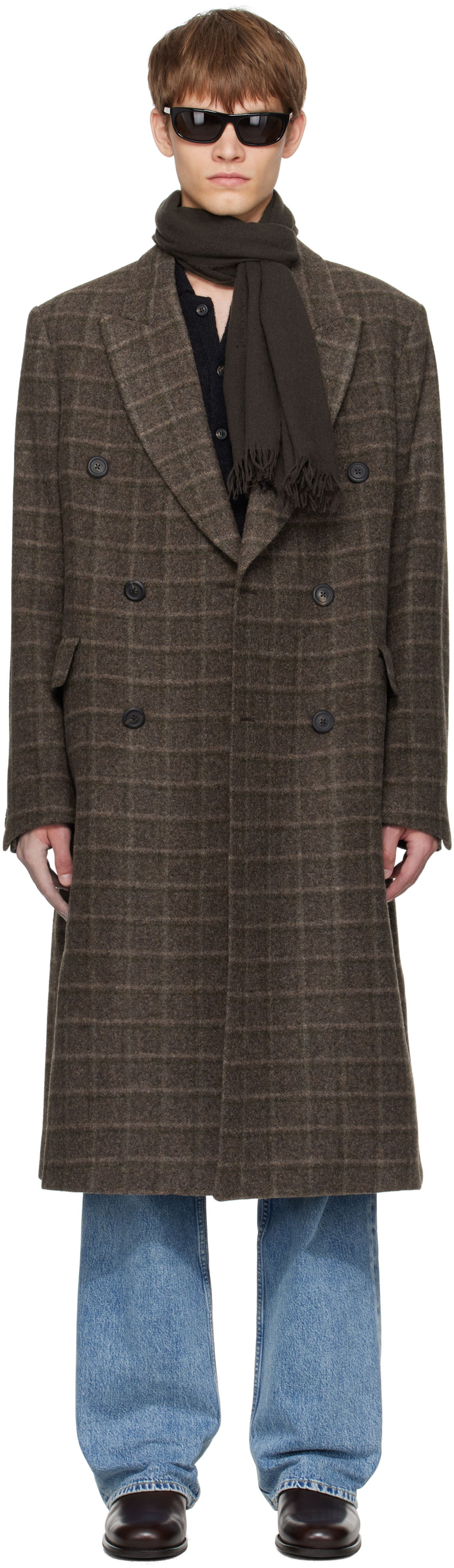 Plašči OUR LEGACY OUR LEGACY Whale Double-Breasted Coat Rjava | M4251WD, 0
