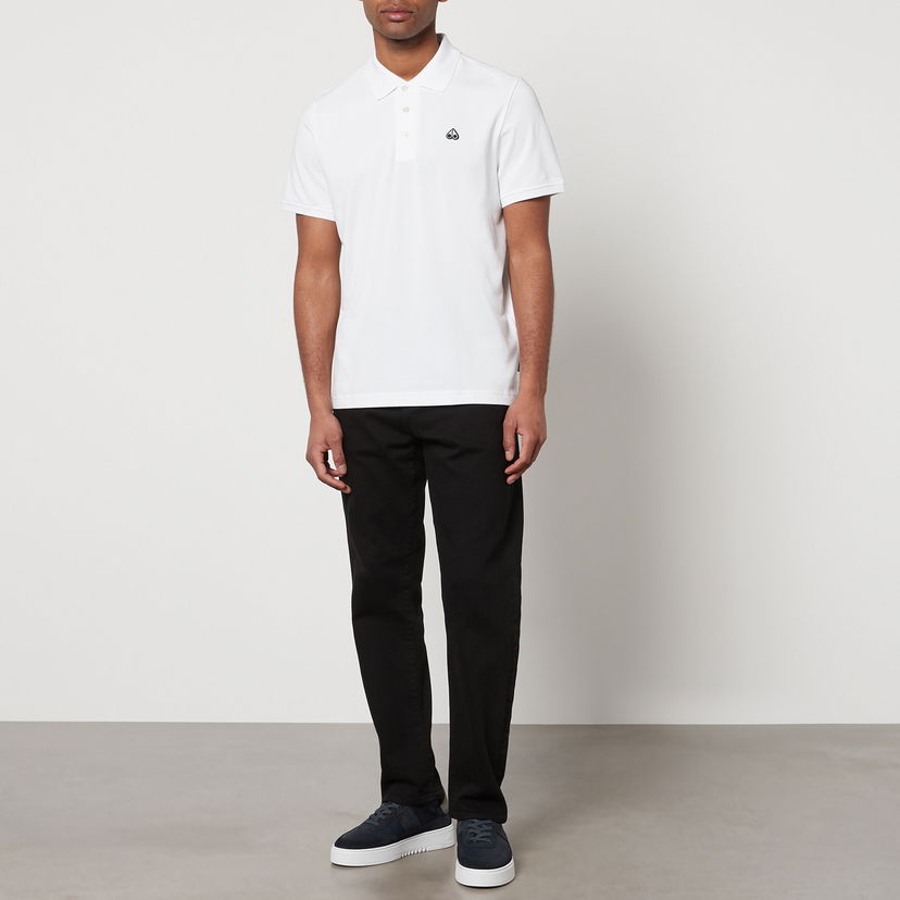 Polo majica Moose Knuckles Moose Knuckles Cotton-Piqué Polo Shirt Bela | M12MT712-160