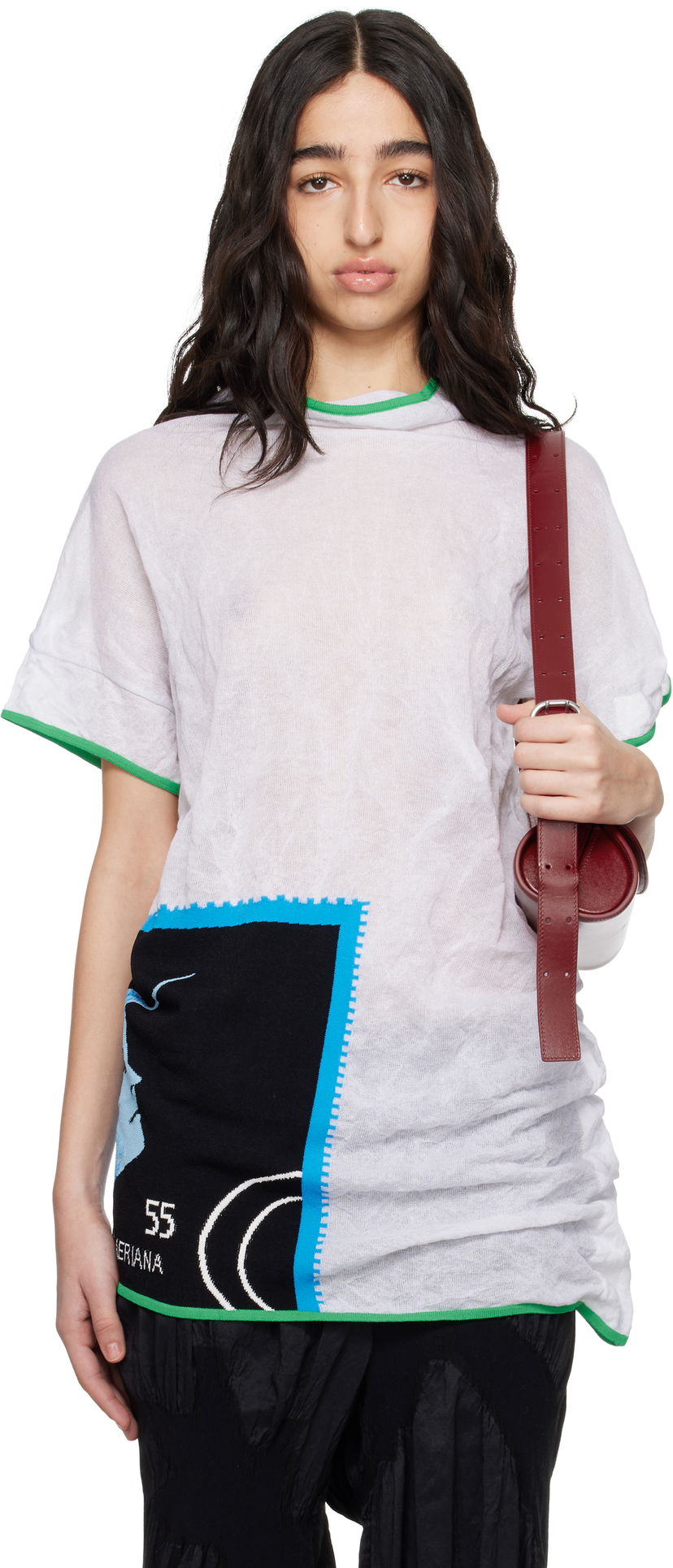 Majica KIKO KOSTADINOV Kiko Kostadinov Promina Knit T-Shirt Bela | KKWSS25KN09-111