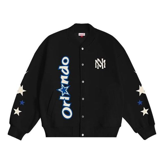 Bomber jakna Mitchell & Ness Mitchell & Ness NBA Orlando Magic Varsity Jacket Črna | MA13M027F-1