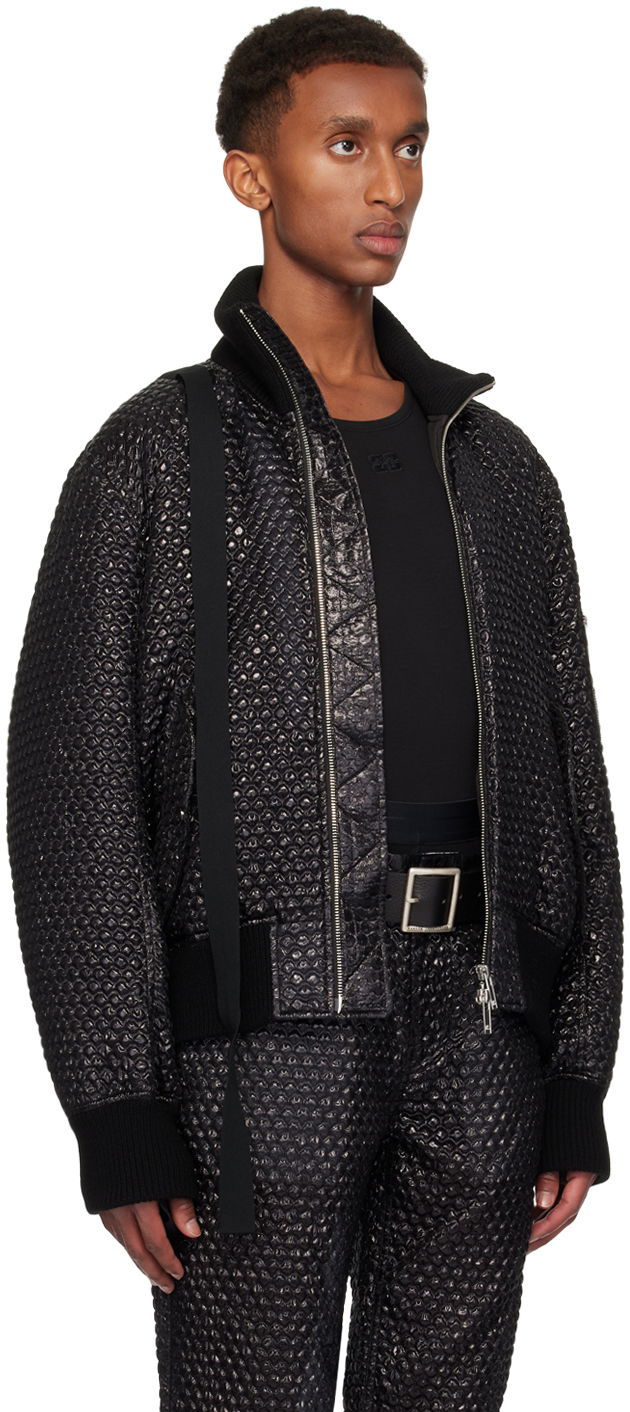 Bomber jakna Helmut Lang Helmut Lang Seatbelt Down Bomber Jacket Črna | O06HM199, 1