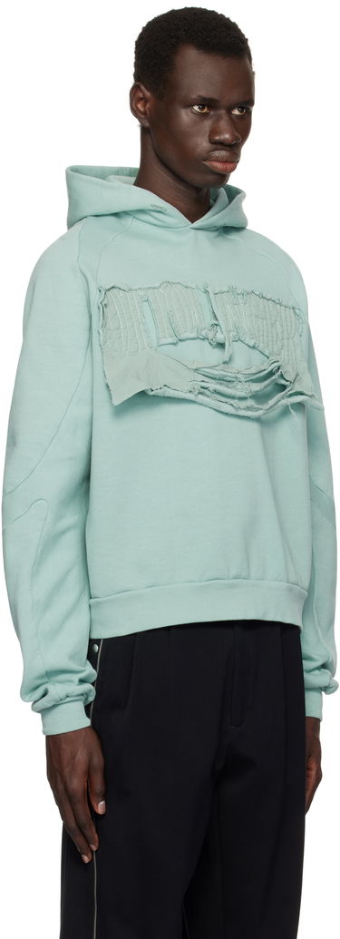 Pulover Ottolinger Ottolinger Distressed Multiline Hoodie Zelena | 115-102715-01, 1