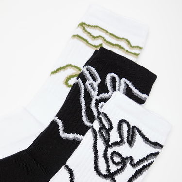 Spodnje perilo in nogavice Footshop The Stripes Socks 3-Pack Multicolor Večbarvna | FTSHP_252, 8