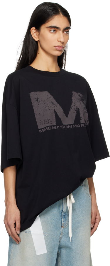 Majica Maison Margiela MM6 Maison Margiela Sunbleached Logo T-Shirt Rjava | S52GC0342 S24312, 4
