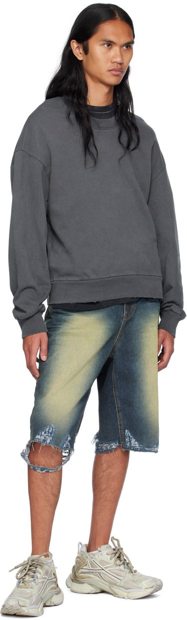Pleteni pulover We11done We11done Wide Neck Sweatshirt Siva | WD-TH2-24-801-U-CH, 3