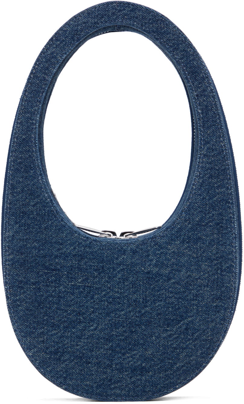 Torbica Coperni Coperni Mini Swipe Denim Shoulder Bag Modra | COPBA01BIS252