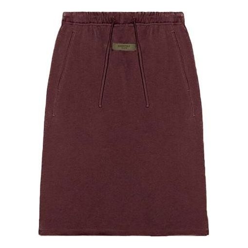 Krila Fear of God Fear of God Essentials SS23 Midi Skirt Bordo | FOG-SS23-222