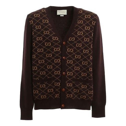 Pleteni pulover Gucci Jacquard Alphabet Pattern Knitwear Cardigan Lila | 630396-XKBFB-2100
