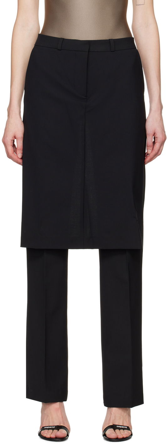 Hlače Coperni Coperni Skirt Overlay Trousers Črna | COPP64106