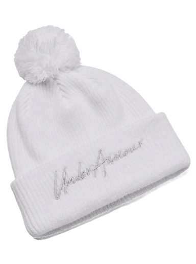 Beanie Under Armour Halftime Pom Beanie Bela | 1373104-100