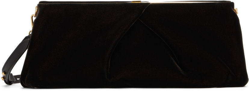 Torbica Dries Van Noten Dries Van Noten Velvet Clutch Črna | 252-011518-653