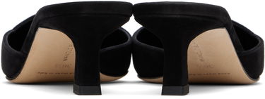 Nakit Manolo Blahnik Manolo Blahnik Moiramu Suede Heeled Mules Črna | 225-1957, 1