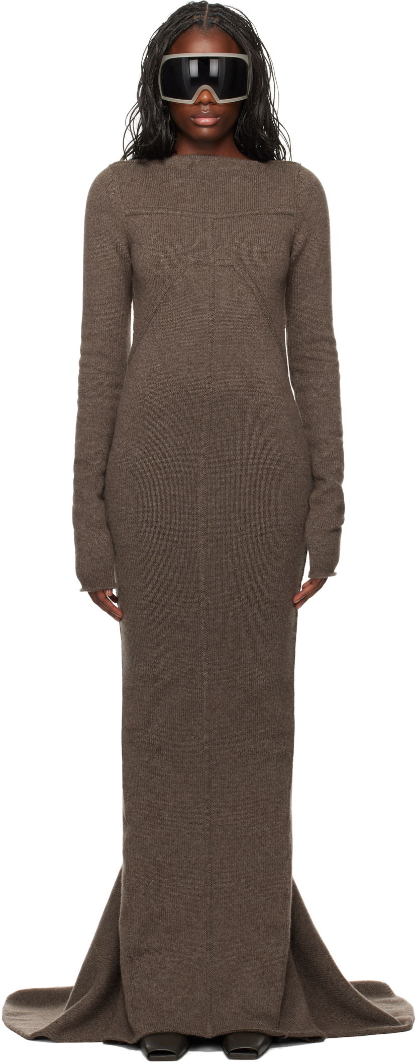 Obleke Rick Owens Maxi Dress Siva | RO02D3688 KLWS