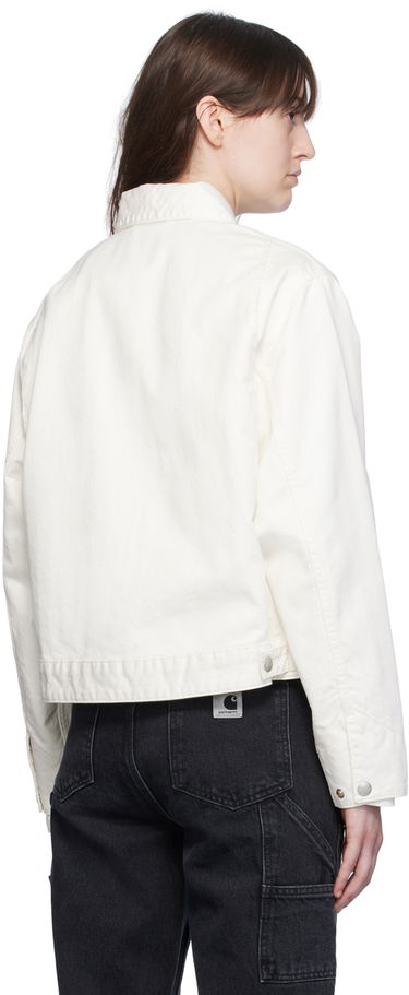 Jakna Carhartt WIP Women's Cropped Organic Cotton Zip-Up Jacket Bela | I033568 D602, 2
