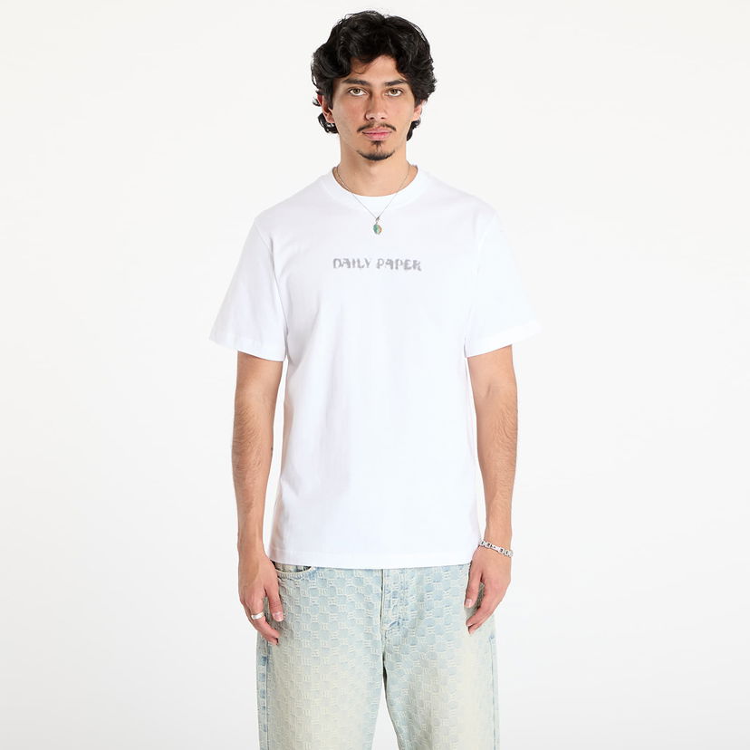 Majica DAILY PAPER Daily Paper Shield Focus T-Shirt Bela | 2513073