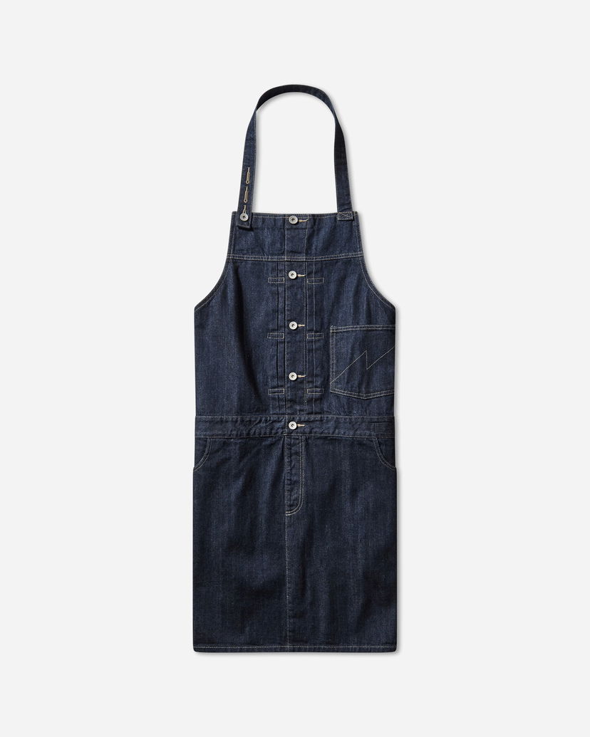 Oblačila Neighborhood Button-Front Utility Denim Apron Mornarica | 252ZANH-AC01 INDIGO