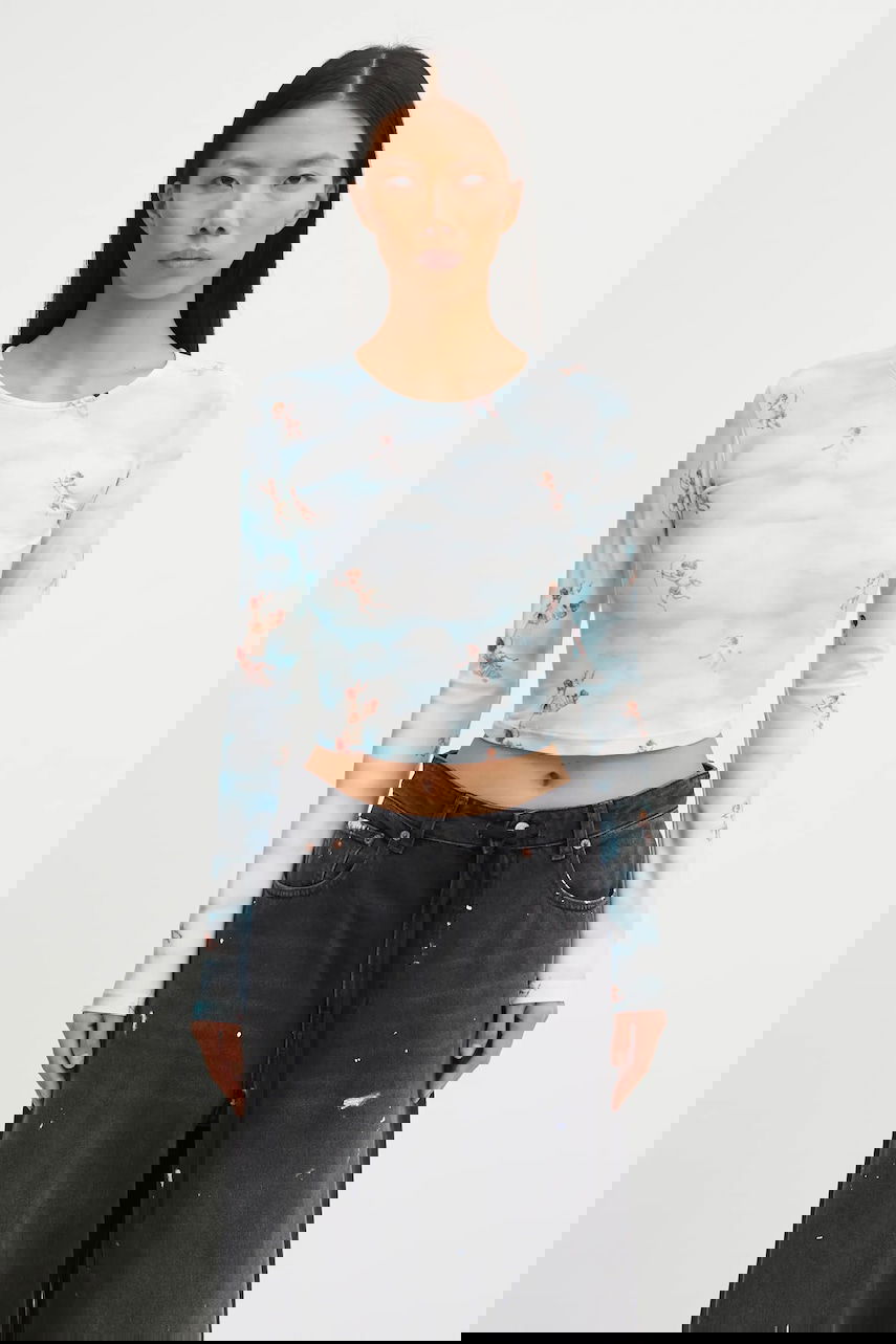 Krop-top Fiorucci Beatitudo Print Long Sleeve Crop Večbarvna | W25FWTLO003LY01BL02, 0