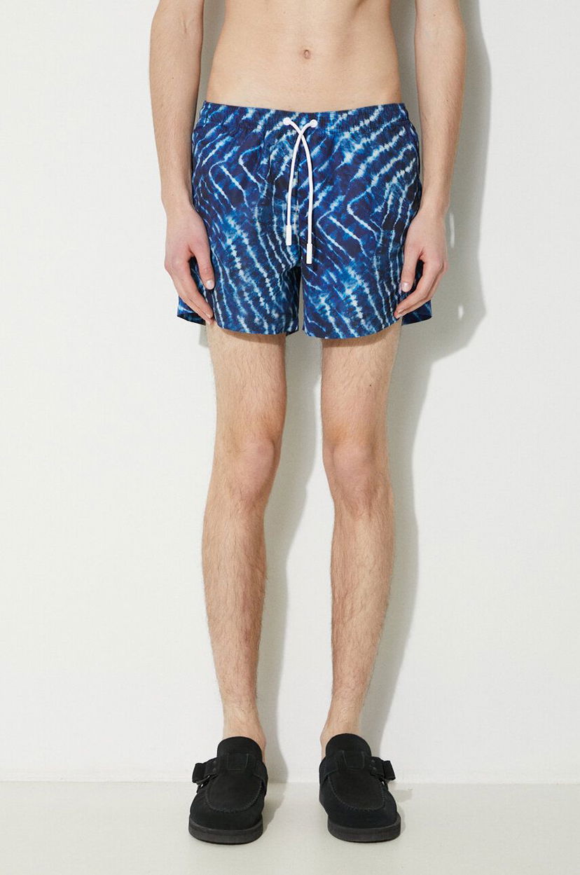 Kopalke Marcelo Burlon Aop Sound Waves Swim Shorts Modra | CMFA003S24FAB0024501