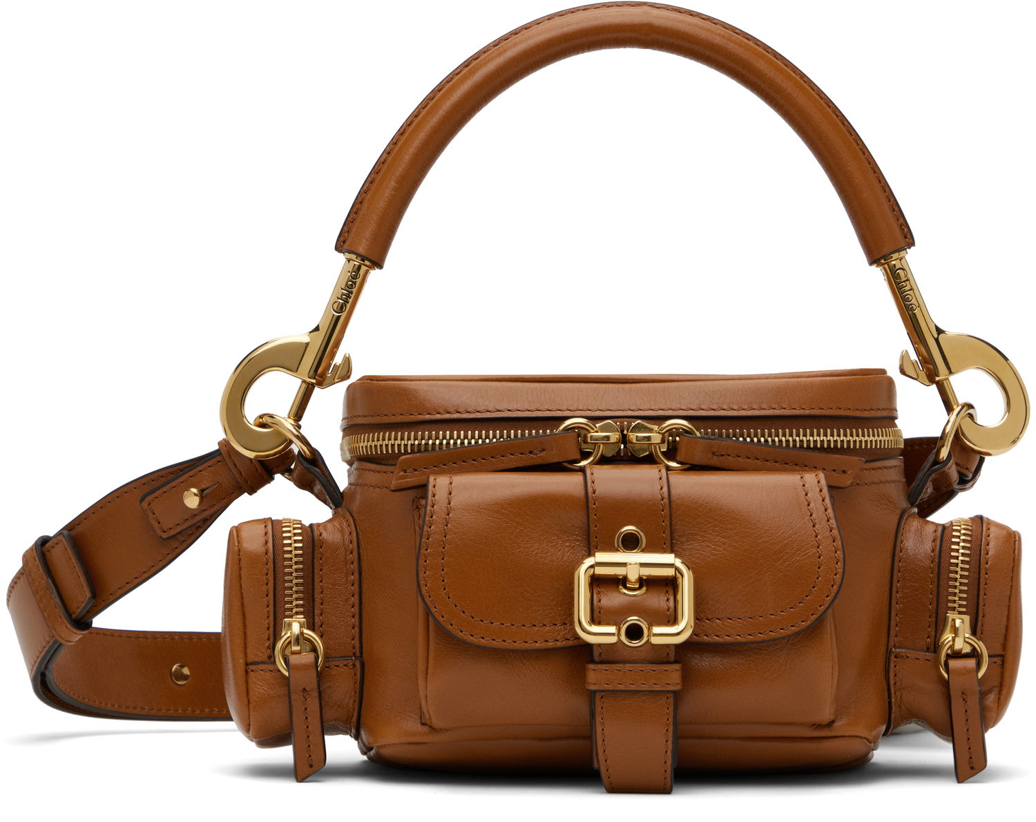 Torba za čez ramo CHLOÉ Small Camera Shoulder Bag Rjava | CHC24AS534N83, 0