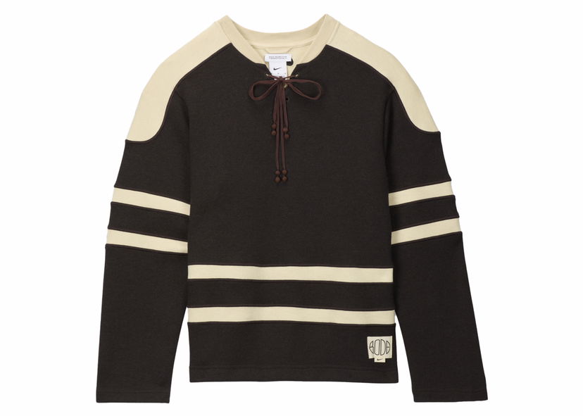 Pleteni pulover Nike BODE x Lacing Knit Brown/Cream Rjava | FJ0217-235