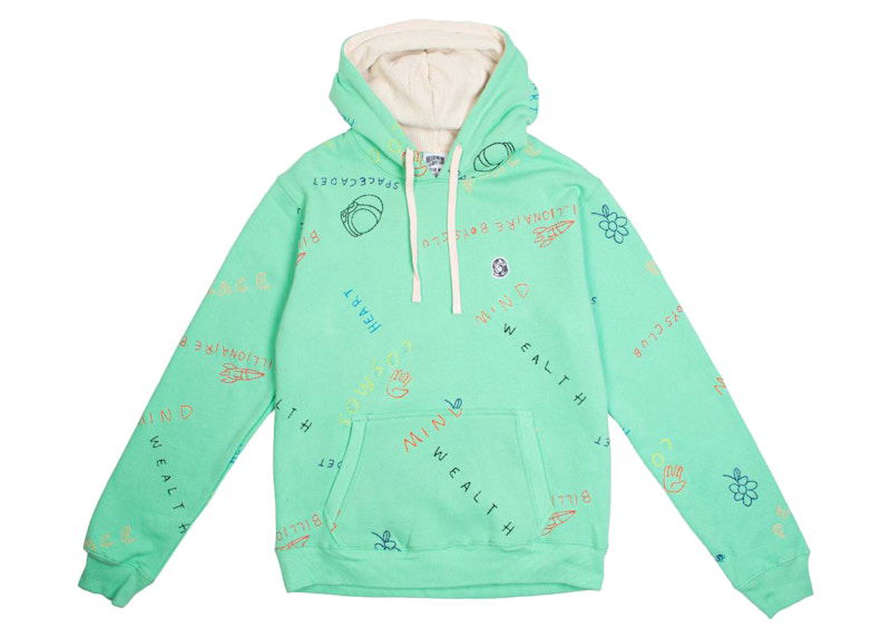 Pulover BILLIONAIRE BOYS CLUB Billionaire Boys Club Scribble Hoodie Zelena | 8012300SPR