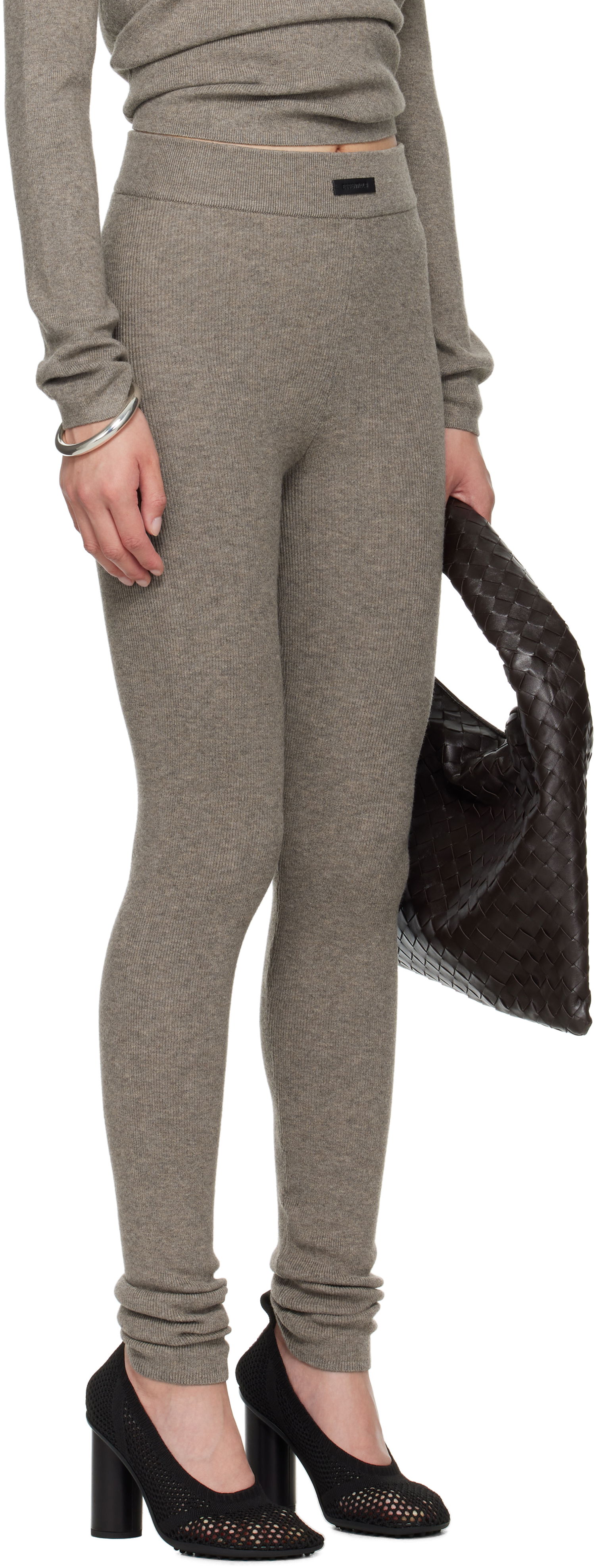 Pajkice Fear of God Fear of God ESSENTIALS Soft Rib Leggings Siva | 192SP257493FW, 1