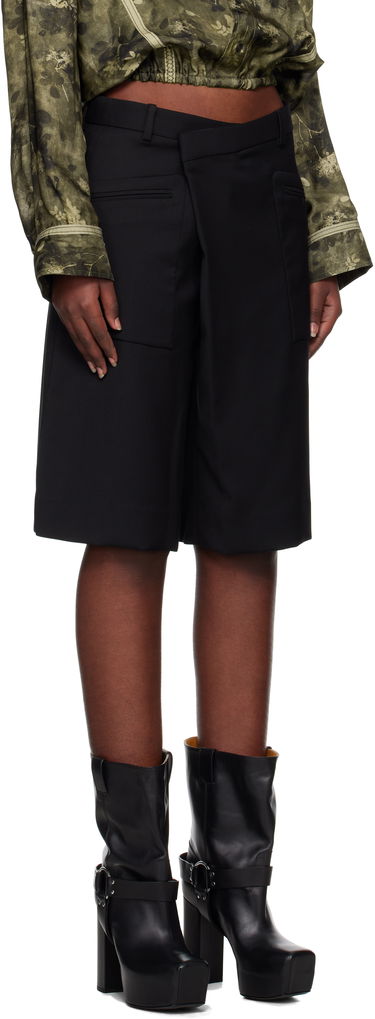 Kratke hlače R13 R13 Crossover Knee-Length Shorts Črna | R13WR369-R475A, 1