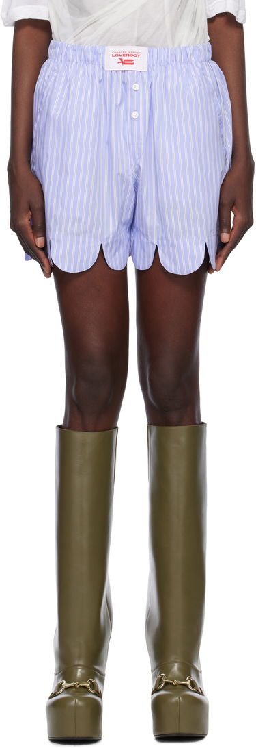 Boksarice Charles Jeffrey Loverboy Charles Jeffrey LOVERBOY Scalloped Boxer Shorts Modra | 54030402, 0