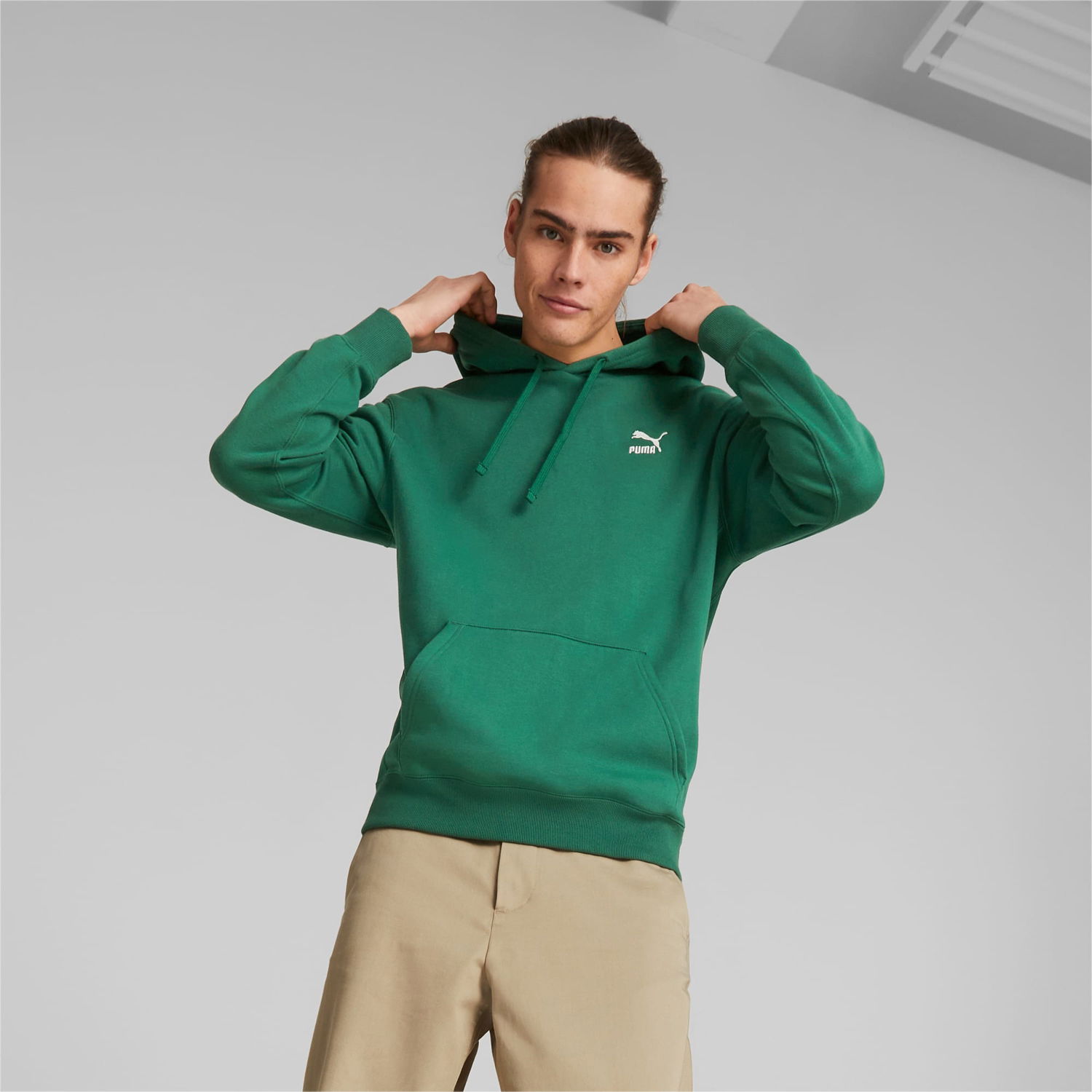 Pulover Puma Classics Hoodie Zelena | 535596_37, 1