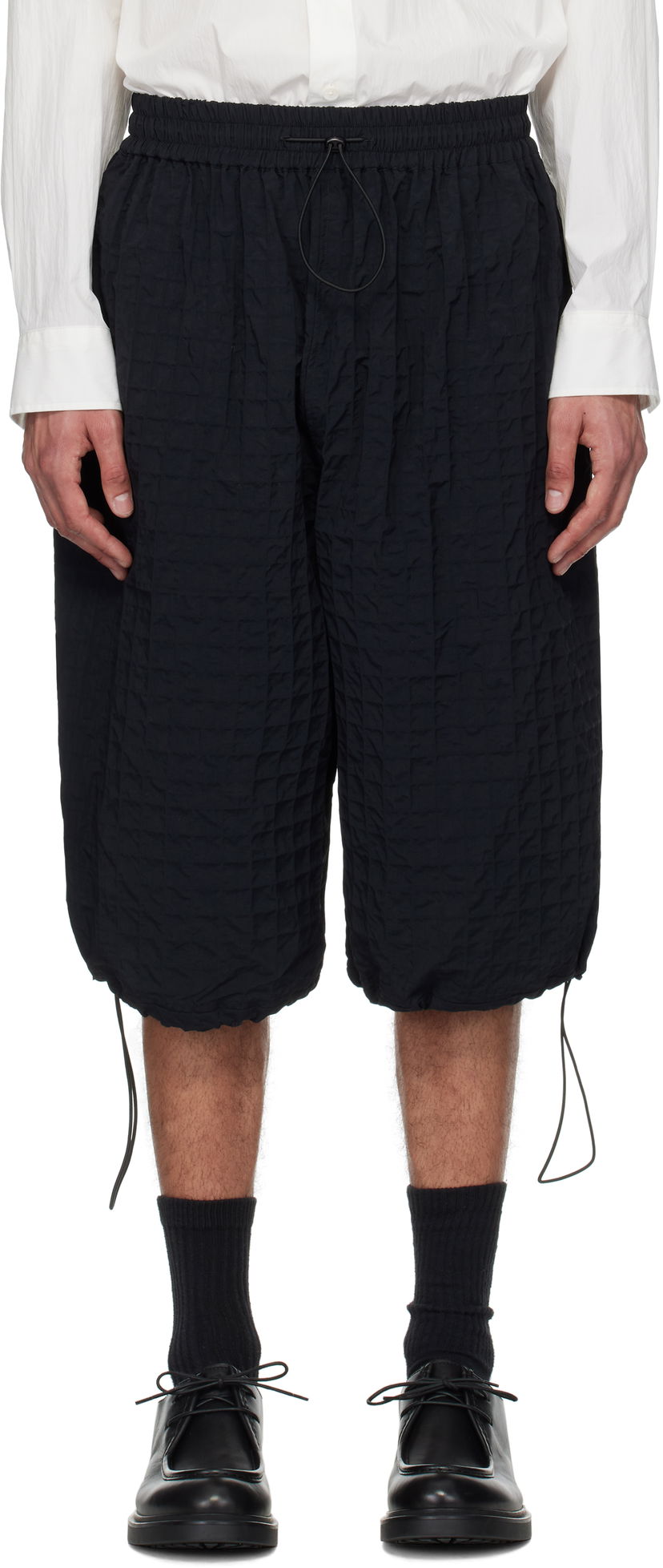 Kratke hlače sage NATION SAGE NATION Factor Textured Drawstring Shorts Črna | S108 FACTOR SHORTS