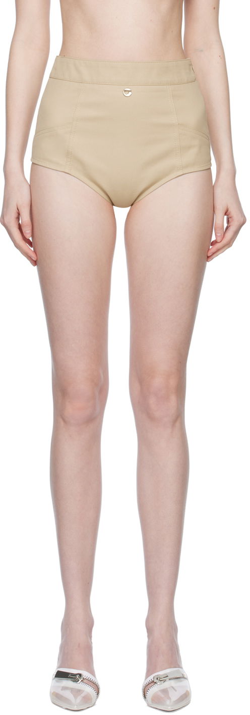 Kratke hlače Coperni Coperni High-Waisted Shorts Bež | COPP30BIS202