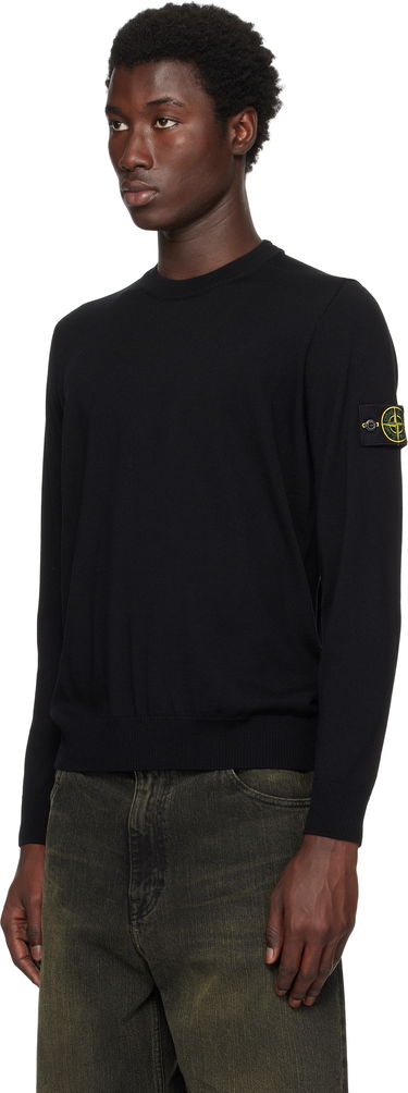 Pulover Stone Island Stone Island Light RWS Geelong Wool Sweatshirt Črna | K2S15 5100071 S00C4, 3