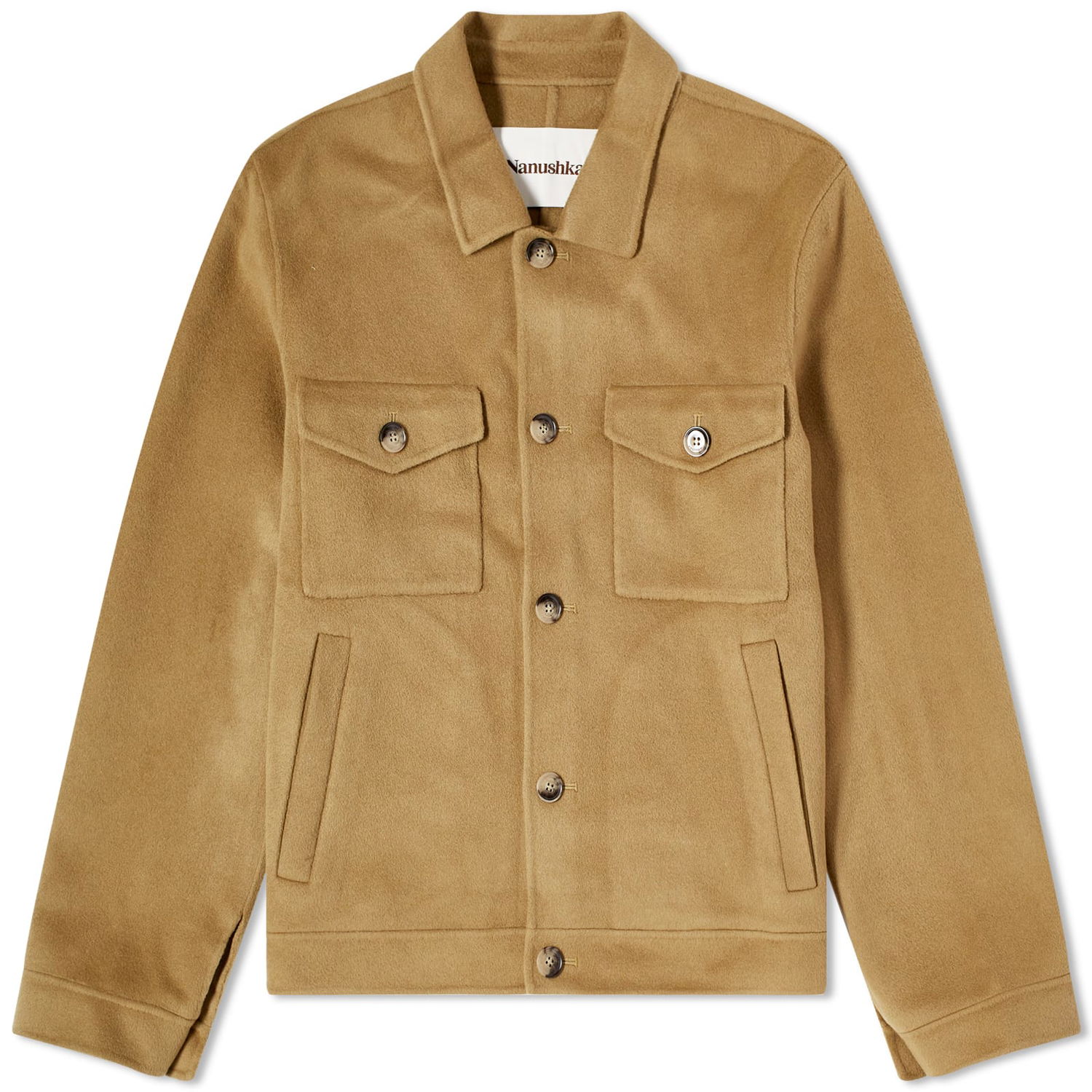 Jakna Nanushka Rhys Wool Overshirt Bež | NM23PFOW00865, 0