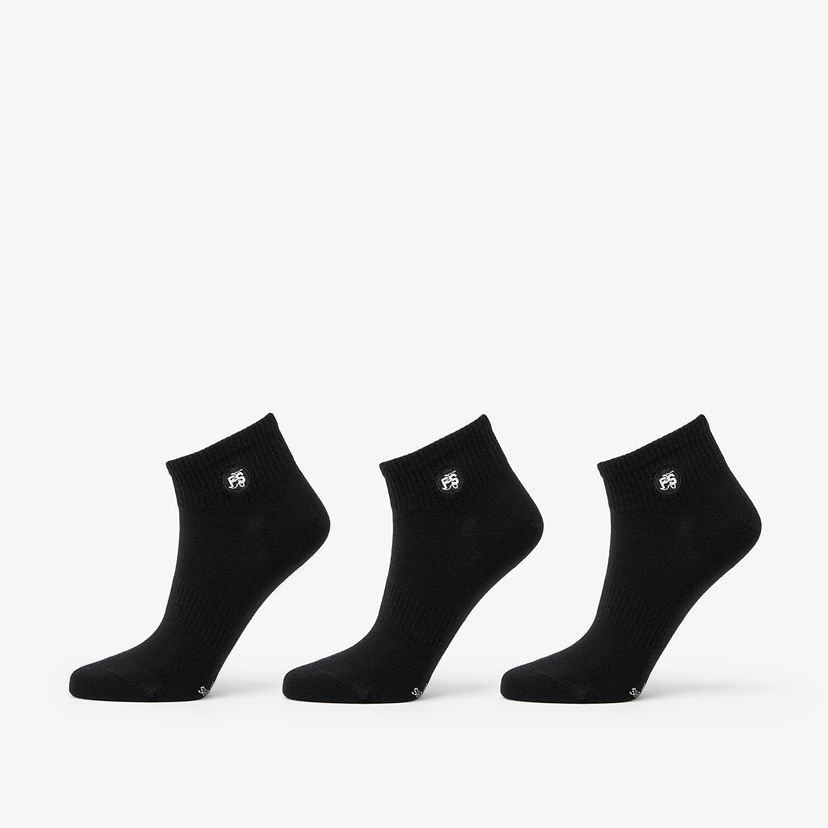 Nogavice Footshop Ankle Socks 3-Pack Black Črna | FTSHP_374