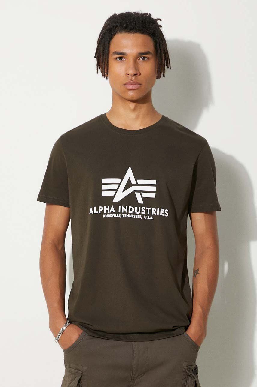 Majica Alpha Industries Basic T-Shirt With Print Rjava | 100501.413, 0