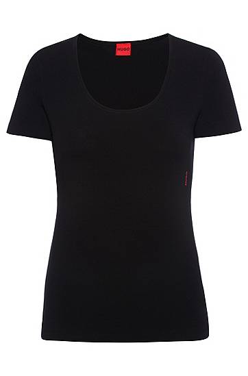 Majica BOSS Two-Pack Stretch-Cotton T-Shirts with Logos Črna | 50469660