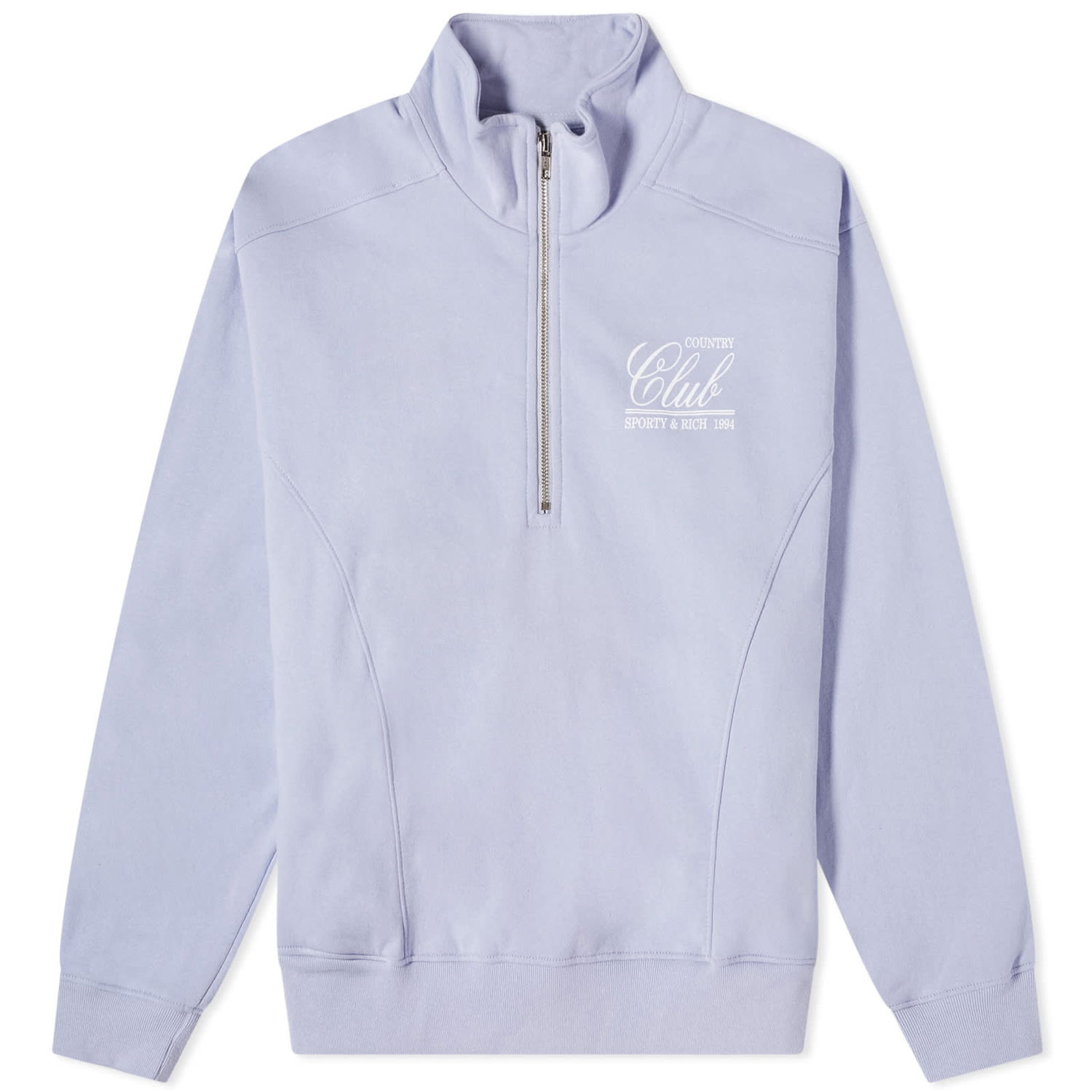 Pleteni pulover Sporty & Rich 94 Country Club Quarter Zip Sweat Lila | QZ881CH, 0