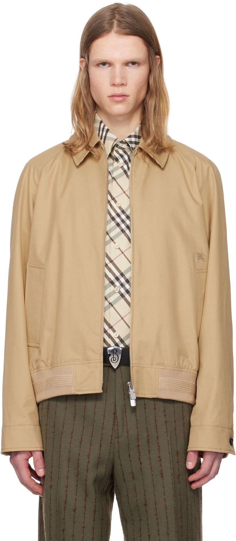 Bomber jakna Burberry Burberry Gabardine Chester Harrington Jacket Bež | 8093199
