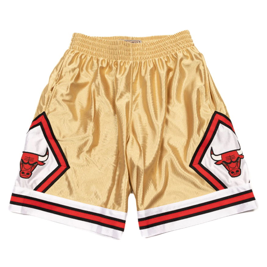 Kratke hlače Mitchell & Ness Chicago Bulls 75th Gold Swingman Shorts Kovinski | SMSH4399-CBU97PPPGOLD, 0