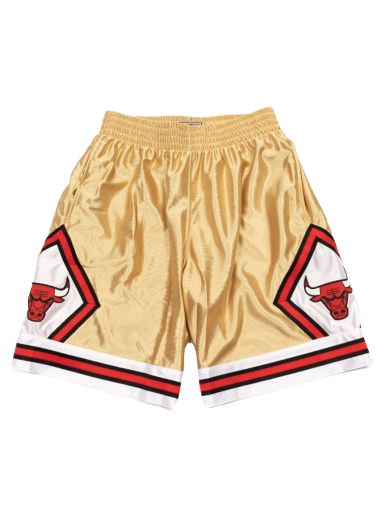 Kratke hlače Mitchell & Ness Chicago Bulls 75th Gold Swingman Shorts Kovinski | SMSH4399-CBU97PPPGOLD
