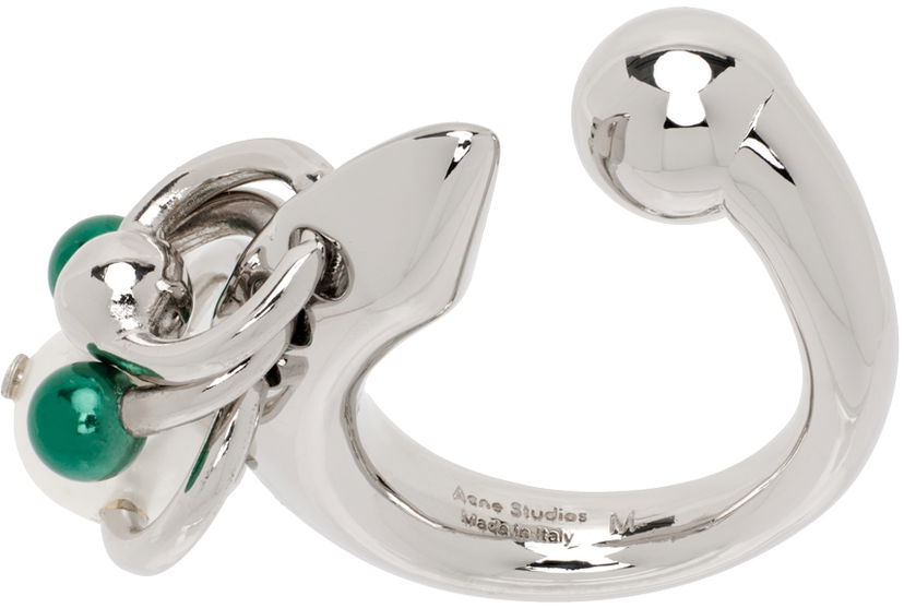 Prstan Acne Studios Multi Charm Ring Siva | C50423-