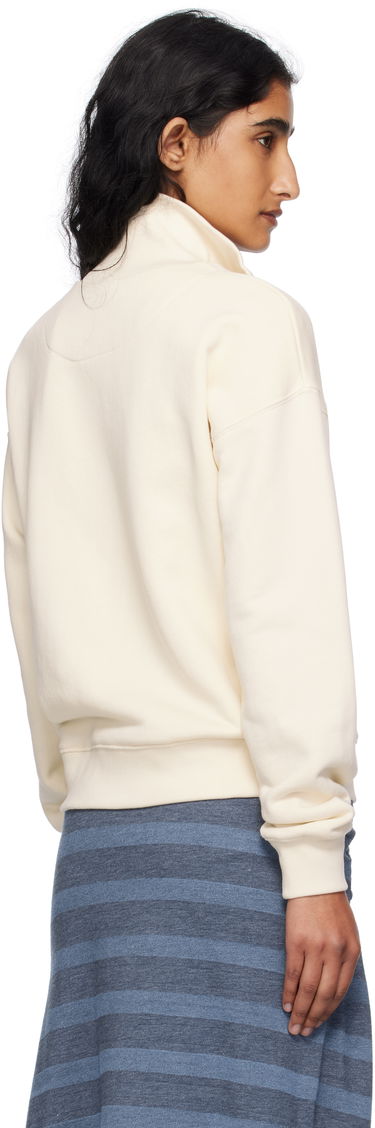 Pulover MAISON KITSUNÉ Maison Kitsuné Double Fox Head Half Zip Sweatshirt Bež | OW211CFKM0321, 2