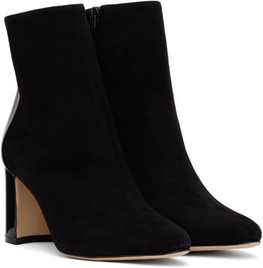 Nega čevljev Manolo Blahnik Manolo Blahnik Rosie Suede Block Heel Boots Črna | 220-0611, 3
