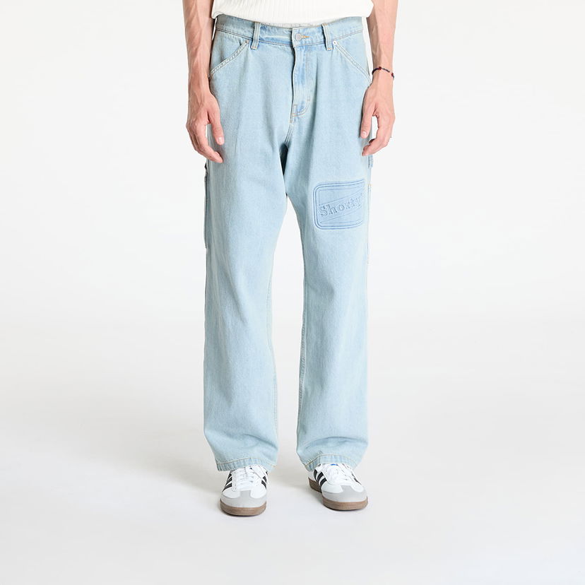 Kavbojke Pleasures Box Logo Carpenter Jeans Light Indigo Modra | P24F001 INDIGO