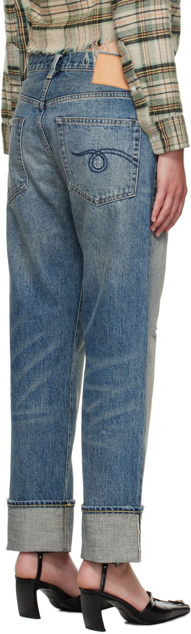 Kavbojke R13 R13 Cuffed Boyfriend Jeans Modra | R13WD196-D324C, 2